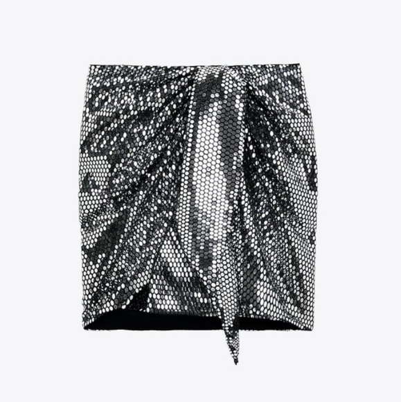 ZARA | Bloggers Fave Sparkly Knotted Skirt - Picture 12 of 15
